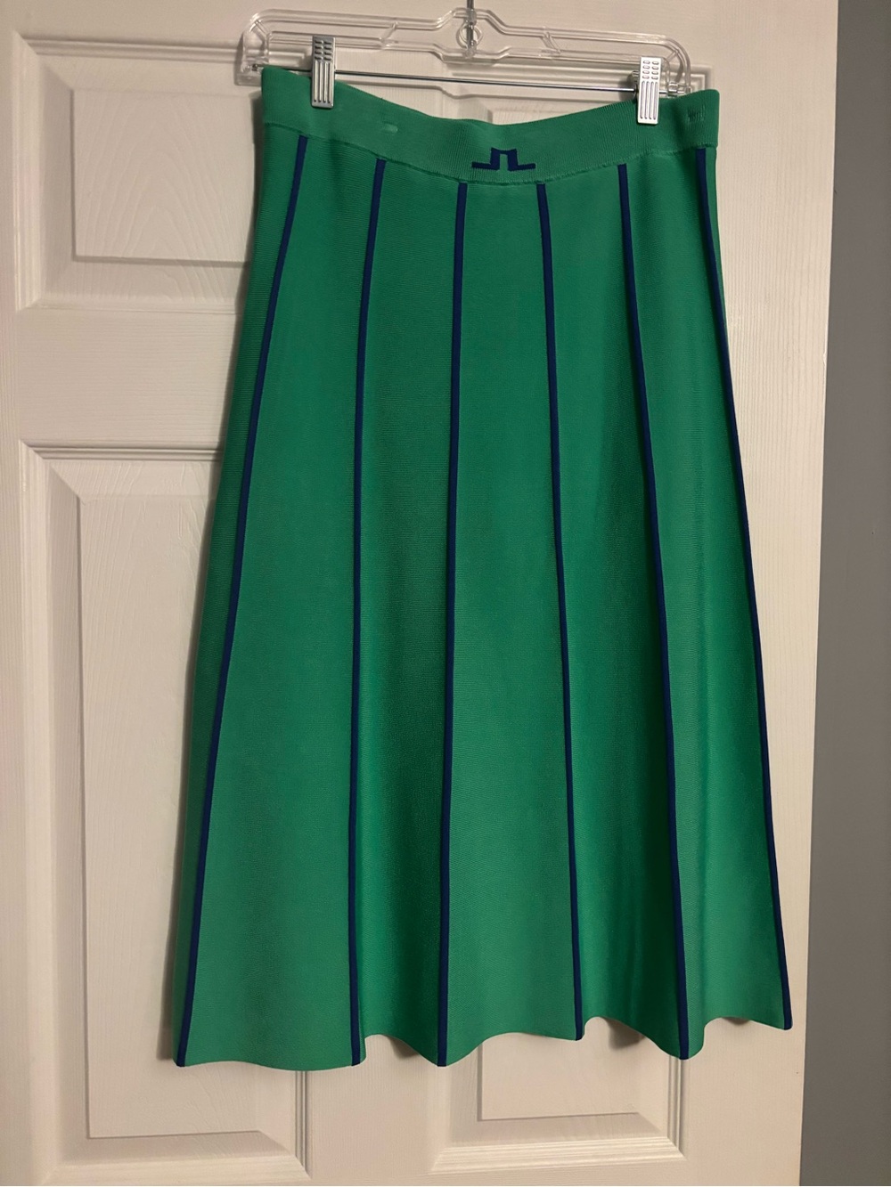 J Lindenberg A-line Line Knit Skirt with Stripe - Women